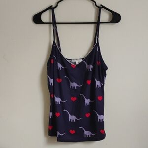 Breakfast for Dinner | Purple Dinosaur Pajama Tank | M | EUC
